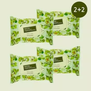 [The Face Shop] Очищающие салфетки Herb Day 70 листов 2+2 Специальный набор