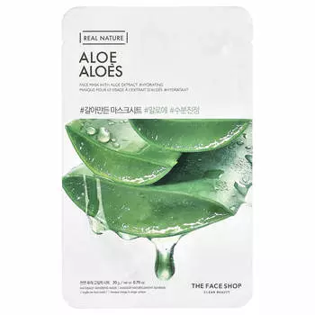 The Face Shop, Real Nature, Beauty Face Mask, Aloe, 1 Sheet, 20g (0.70oz)
