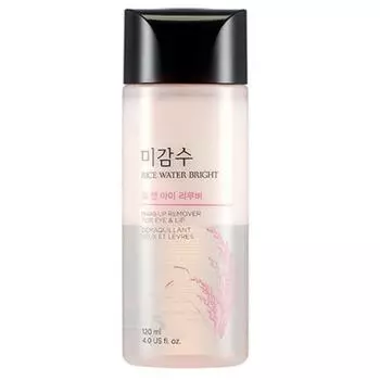 THE FACE SHOP Rice Water Bright Lip & Eye Remover, 120ml, 8 pcs.