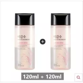 THE FACE SHOP Средство для снятия макияжа с губ и глаз на основе рисовой воды 120+120, 2 шт., 120 мл