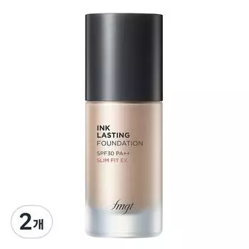 The Face Shop Тональная основа Ink Lasting Foundation Slim Fit EX 30 мл, N201 Абрикосово-бежевый, 2 шт.