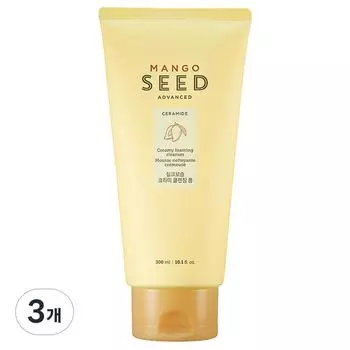 The Face Shop Увлажняющая кремообразная очищающая пенка с экстрактом семян манго, большая емкость, 300 мл, 3 шт.