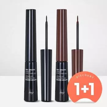 The Face Shop Жидкая линейка Fmgt Inkgraphy Liquid Liner EX, 02 Ink Deep Brown, 2 шт.