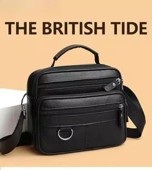 The First Layer Of Cowhide Men S Bag, Genuine Leather Men S Bag, Multi-Functional Men S Business Travel Business Leisure Messenger Bag Cowhide