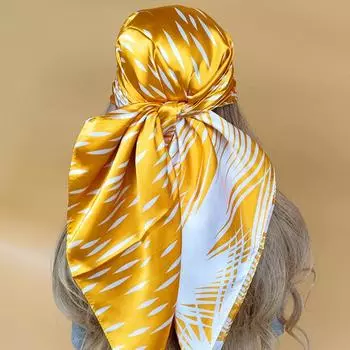 The Four Seasons Women Headscarf 2023 New Model Beach Shawls Popular 90X90CM Square Silk Hijab Fashion Design Sunscreen Scarves