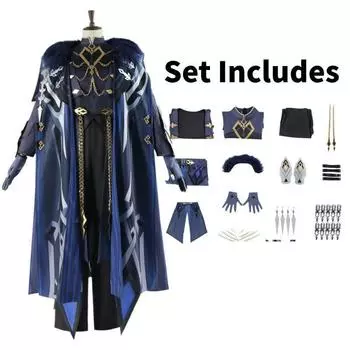 The Genshin Cosplay Captain Capitano Costume Halloween Carnival Costume Suit S