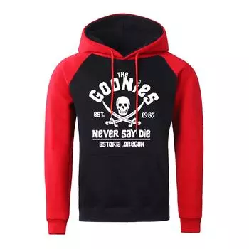 The Goonies Est 1985 Never Say Die Man Hoodie Fashion Soft O-Neck Raglan Sweatshirts Autumn Crewneck Streetwear Fleece Hoodies S