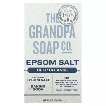 The Grandpa Soap Co., Face and Body Soap, Epsom Salt, 4.25 oz (120 g)