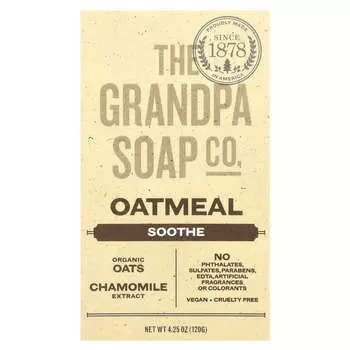The Grandpa Soap Co., мыло для лица и тела, овсянка, 4,25 унции (120 г)