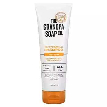 The Grandpa Soap Co., Шампунь на основе пахты, питательный, для всех типов волос, 8 жидких унций (237 мл)