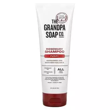 The Grandpa Soap Co., Шампунь с розмарином, очищающий, 8 жидких унций (237 мл)