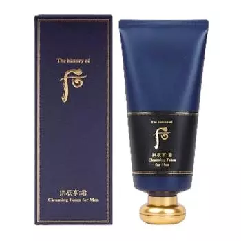 The history of whoo Gongjinhyang Gun Очищающая пенка для мужчин 180 мл Корейская травяная освежающая и увлажняющая пенка для лица Мужское ежедневное K-beauty очищающее средство 180ml