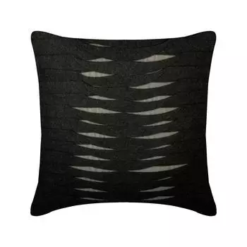 The HomeCentric Диван Декоративные угольно-серые декоративные подушки Фетровая наволочка на молнии Полосатые украшения для Хэллоуина — Угольные волны 12 x 12 inch серый