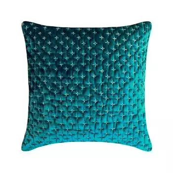 The HomeCentric Euro Pillow Blue Euro Sham Pillows Бархатные стеганые и геометрические накладки европейского размера для кровати Однотонный современный стиль Пасха - Добавление бирюзового цвета 12 x 12 inch синий