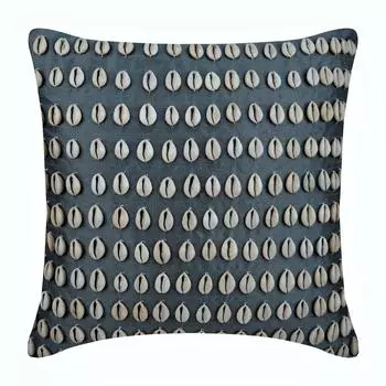 The HomeCentric Euro Pillows Blue Euro Size Pillow Shams Silk European Pillow Shams Sea Creatures Shell Beach Style Easter - Bohemian Shells 12 x 12 inch серый