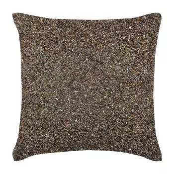 The HomeCentric Euro Sham Cover Декоративная наволочка Серебряные шелковые наволочки Наволочка ручной работы - Золото становится серебром 12 x 12 inch серебряный