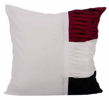 The HomeCentric Евро Подушки Белые Евро Наволочки Шелковый Евро Чехол Лоскутные Защипы Текстурированные Полосатые Европейские Наволочки Пасхальный Пианино Бар 14 x 14 inch белый