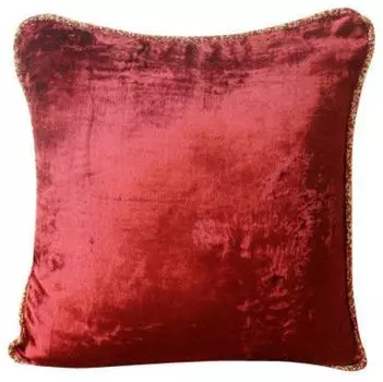 The HomeCentric Pillow Sham Декоративные Maroon Euro Shams Velvet Euro Pillow Covers Solid Color Contemporary Euro Pillowcases Easter - Maroon Shimmer