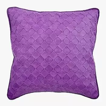The HomeCentric Throw Pillow Cover Акцентная подушка для дивана Кожаная наволочка Фиолетовый Фиолетовый с искусственной текстурой Фиолетовый Наволочка Однотонный - Пурпурная кожаная ткань