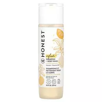 The Honest Company, Освежающий шампунь + гель для душа, Цитрусовая ваниль, 10 жидких унций (295 мл)