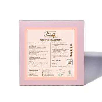 The Indian Chai - Подарочная коробка с зимним чаем || Ассорти из чайных коллекций || Кесар Шафран Элаичи, Лемонграсс Масала, Кашмири Кахва и Зеленый чай с розой