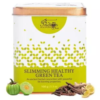 The Indian Chai - Полезный зеленый чай для похудения||Улучшает метаболизм, пищеварение и детоксикацию||Чай для похудения - рассыпной, 100 грамм