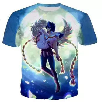 The Knights Of The Zodiac Saint Seiya 3d Printed T Shirt Unisex WoUnisex Casual Harajuku Style Aesthetic Cool Tops Streetwear Tshirt XL