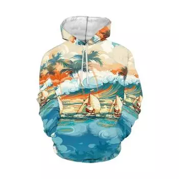 The Latest Explosive Couple s Same Loose Hoodie 3D Printed Men s and Women s Fashion Jumper Casual Hip-hop Hoodie Long Sleeve L