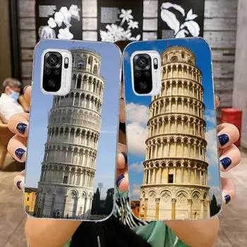 The Leaning Tower Of Pisa Phone Case For Xiaomi 12 11T 10 9 Redmi Note 11 10 10S Pro Redmi 9 9A 8 Transparent Phone Cover Xiaomi 12-12X