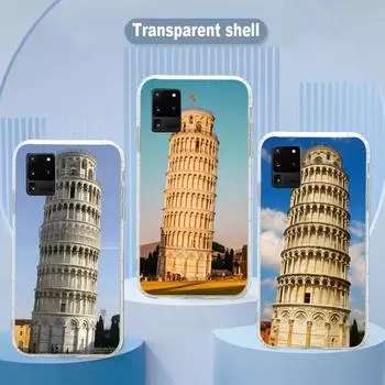 The Leaning Tower Of Pisa Phone Case For Samsung Galaxy S10 S21 S22 Plus Ultra A91 A51 A21S A12 Transparent Phone Cover Galaxy S30