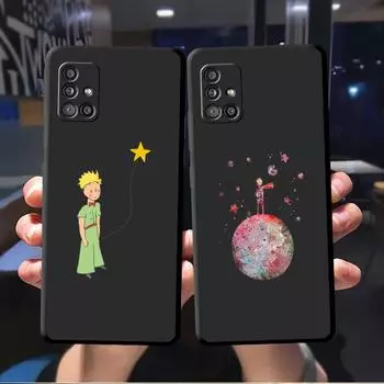 Черный чехол для телефона «Маленький принц» для Samsung Galaxy A71 A11 A12 A13 A32 A52 5G A22 A72 A21s A51 4G A52s A33 A53 A41, сумка Samsung A11