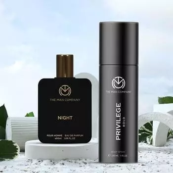 The Man Company Ночные духи для мужчин — 50 мл и спрей для тела Bold — 150 мл Подарочный набор | Стойкий аромат премиум-класса | Подарок Ракхи для брата