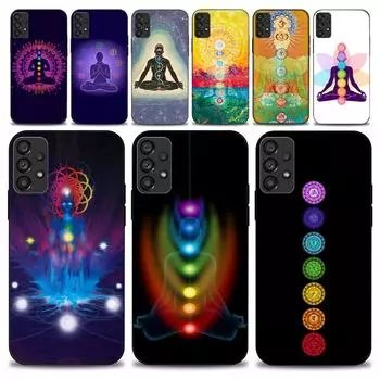 The mandala chakra Insist yoga Phone Case For Samsung Galaxy S22 S23 Ultra S21 S20 FE Plus Note 20 Soft Cover Samsungs20plus