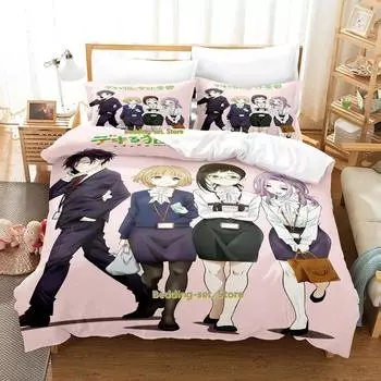 The Masterful Cat Is Depressed Again Today Bedding Set Cartoon Anime three-piece set Adult Kid Bedroom Duvetcover Sets 3D Kawaii 70x133cm 2pcs