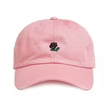 The New Hundreds Dad Hat Flower Rose Embroidered Snapback Baseball Cap Visor Hat Pink