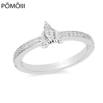 The new popular European and American ins style fashion temperament simple inlaid TW diamond carriage ring 10
