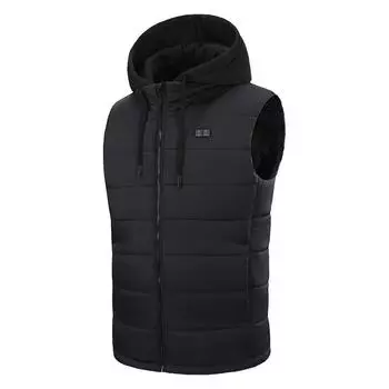 The new smart heating vest hat can be detached and charged to heat outdoor thermal vest for men and women M