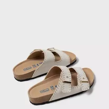 The New Style of Shoes Is Versatile Thick-soled Half-drag Casual and Cool Slippers for Lazy Women To Wear Outside 35 белый