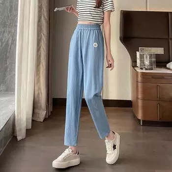 The New Summer Ice Silk Harun Is Casual, Loose and Petite S светло-синий