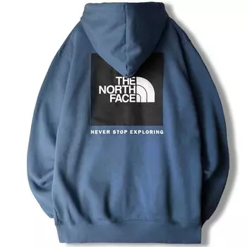 The North Face Box NSE Pullover Size L Men s Hoodie, Navy/Shady Blue, [Used]