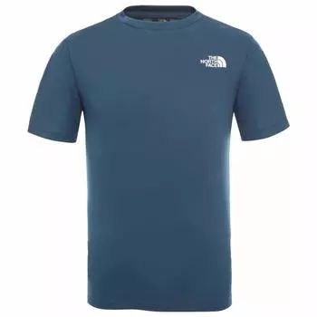 The North Face Футболка с коротким рукавом NF0A3S35N4L для мальчиков, Синяя, Детский полиэстер, Спортивная одежда, (S)