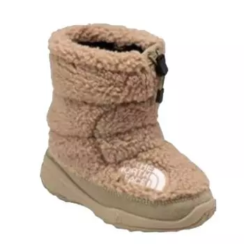 The North Face K Nuptse Bootie VII Fleece Kelp Tan Size 22 Tan/Kelp