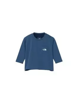 The North Face Long Sleeve Cut and Sewn Heat Protection Mountain Size 90 T-Shirt, B/L/S Tee, Blue,