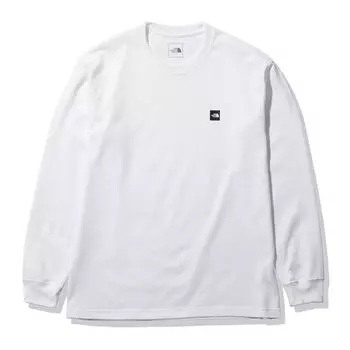 The North Face Long Sleeve Small Box Logo UV Size O Men s Tee, Quick-Drying, Protection, Anti-Static, White,