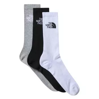 The North Face Multi Sport Cush Crew Assorted Size Men s Socks, 3-Pair Set, Logo, Black, 3OW, Medium, NF0A882H, Black_Assorted (NF0A882H).