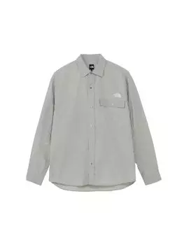The North Face Nuptse Meld Size Long Sleeve Shirt, Gray, S,