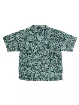 The North Face Short Sleeve Aloha Vented UV TNF Botanical Size S Women s Shirt, Lightweight, Water-Repellent, Anti-Static, Protection, Green,