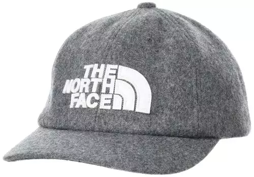 The North Face TNF Logo Flannel Cap UV Mixed Gray Free Size NN42031, Protection, 3,