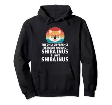 The only difference between you and a Shiba Inu is a Shiba Inu hoodie чёрный