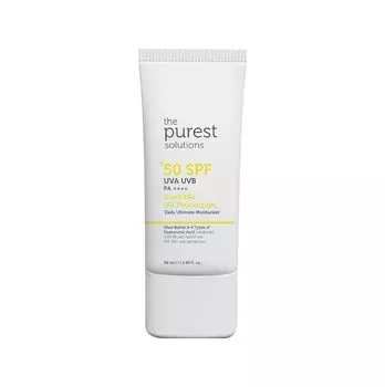 The Purest Solutions Невидимая защита от ультрафиолета – Гиалуроновая кислота и масло ши для ежедневного увлажнения – Солнцезащитный крем – Для всех типов кожи – Веганская